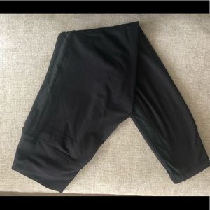 Lululemon Black Leggings With Black Strip down Leg